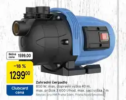 Tesco Zahradní čerpadlo nabídka