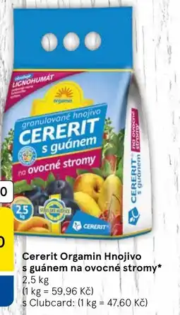 Tesco Cererit Orgamin Hnojivo s guánem na ovocné stromy nabídka