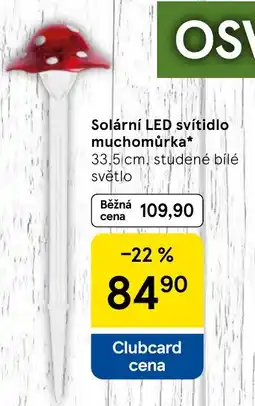 Tesco Solární LED svítidlo muchomůrka nabídka