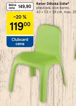 Tesco Keter Dětská židle nabídka