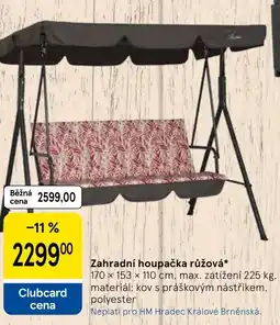 Tesco Zahradní houpačka růžová nabídka