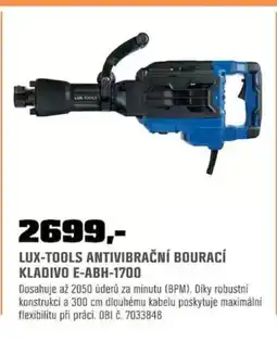 OBI Lux-tools antivibrační bourací kladivo E-ABH-1700 nabídka