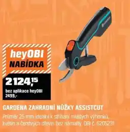 OBI Gardena zahradní nůžky assistcut nabídka