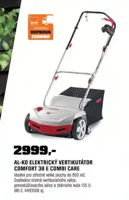 OBI AL-KO Elektrický vertikutátor comfort 38 E combi care nabídka