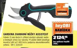 OBI Gardena zahradní nůžky assistcut nabídka