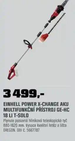 OBI Einhell power x-change aku multifunkční přístroj GE-HC18 li t-solo nabídka