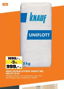 OBI Knauf speciální výplňový sádrový tmel uniflott nabídka