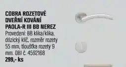 OBI Cobra rozetové dveřní kování Paola-R III BB Nerez nabídka