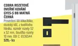 OBI Cobra rozetové dveřní kování gyes-s bb matná černá nabídka