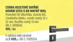 OBI Cobra rozetové dveřní kování gyes-s bb matný nikl nabídka