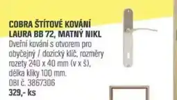 OBI Cobra štítové kování laura bb 72, matný nikl nabídka