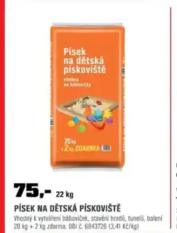 OBI Písek na dětská pískoviště nabídka