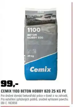 OBI Cemix 1100 beton hobby B20 PE nabídka