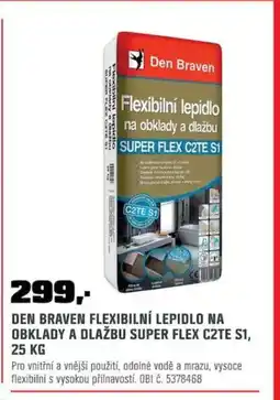OBI Den braven flexibilní lepidlo na obklady a dlažbu super flex C2TE S1 nabídka