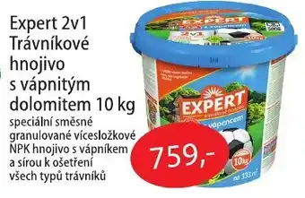 Expert 2v1 Trávníkové hnojivo s vápnitým dolomitem