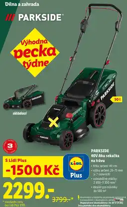 Lidl 40V Aku sekačka na trávu nabídka