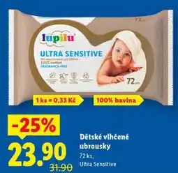 Lidl Dětské vlhčené ubrousky, 72 ks nabídka