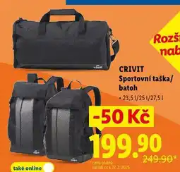 Lidl Sportovní taška/batoh nabídka