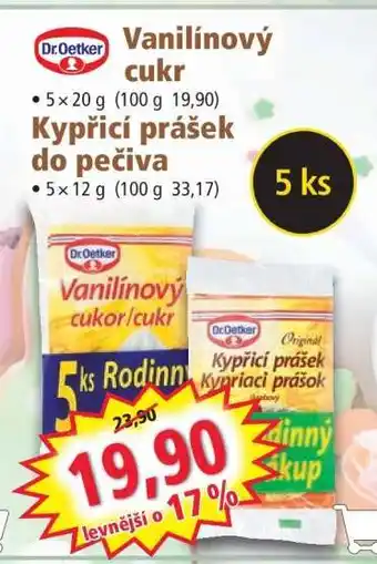Norma Vanilínový cukr / Kypřicí prášek do pečiva nabídka