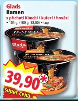 Norma Glads Ramen nabídka