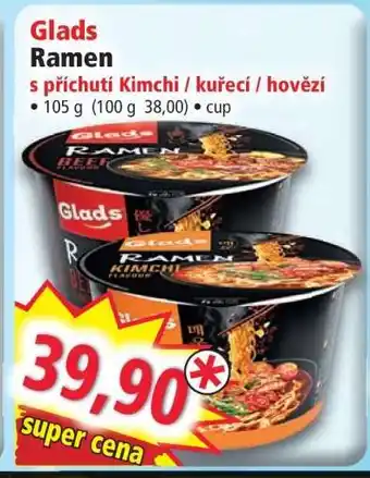Norma Glads Ramen nabídka