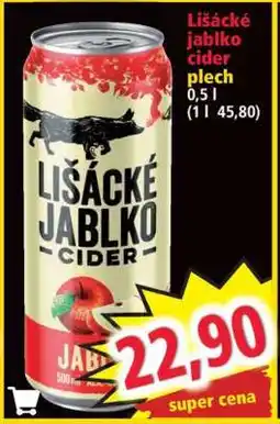Norma Lišácké jablko cider plech nabídka