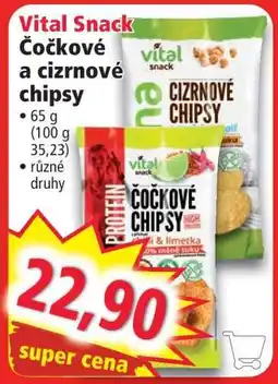 Norma Vital Snack Čočkové a cizrnové chipsy nabídka