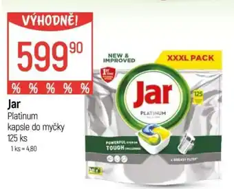 Jar Platinum kapsle do myčky 125 ks