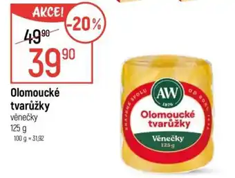 Globus Olomoucké tvarůžky – věnečky nabídka
