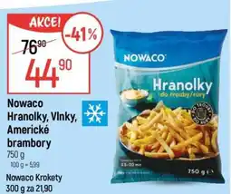 Globus Nowaco Hranolky, Vlnky, Americké brambory nabídka