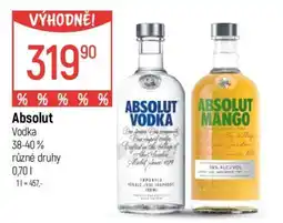 Globus Absolut Vodka nabídka