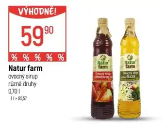 Globus Natur farm ovocný sirup nabídka