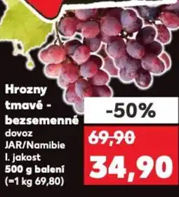 Kaufland Hrozny tmavé - bezsemenné nabídka