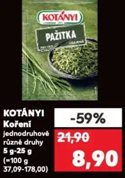 Kaufland KOTÁNYI Koření nabídka