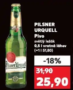 Kaufland PILSNER URQUELL Pivo nabídka