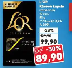 Kaufland L'OR Κάνονέ kapsle nabídka