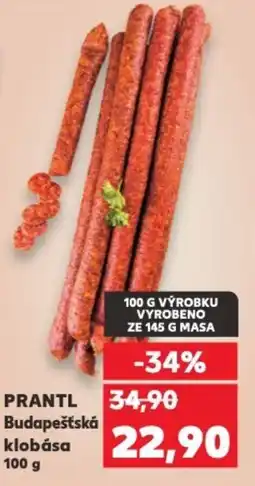 Kaufland PRANTL Budapešťská klobása nabídka
