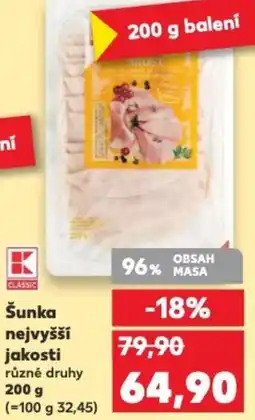 Kaufland Šunka nejvyšší jakosti nabídka