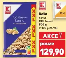 Kaufland Kešu natur XXL balení nabídka