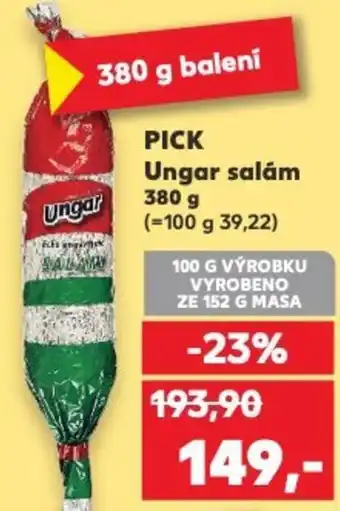 Kaufland PICK Ungar salám nabídka