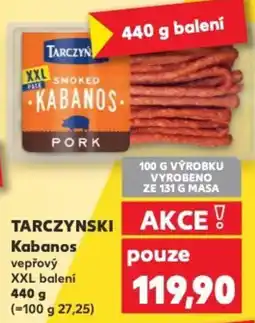 Kaufland TARCZYNSKI Kabanos vepřový nabídka