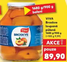 Kaufland VIVA Broskve loupané půlené nabídka