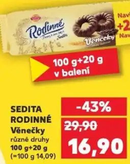 Kaufland SEDITA RODINNÉ Věnečky nabídka