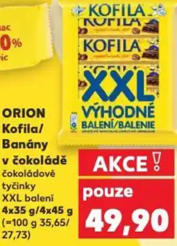Kaufland ORION Kofila/ Banány v čokoládě nabídka