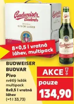 Kaufland BUDWEISER BUDVAR Pivo nabídka