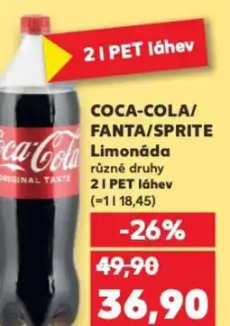 Kaufland COCA-COLA/ FANTA/SPRITE Limonáda nabídka
