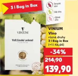 Kaufland VINIUM Víno nabídka
