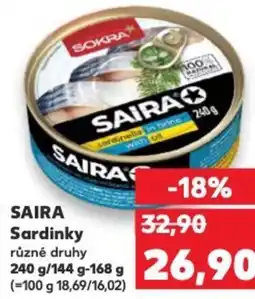 Kaufland SAIRA Sardinky nabídka