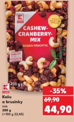 Kaufland Kešu a brusinky nabídka
