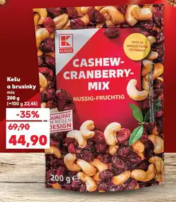 Kaufland Kešu a brusinky mix nabídka